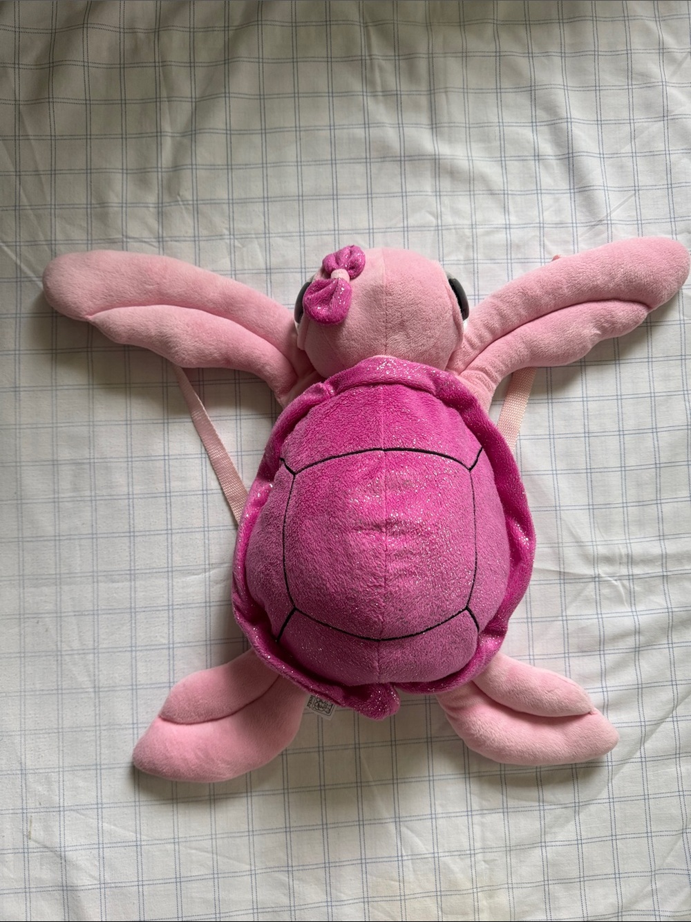 Plush Pink Turtle Small Pets Backpack
